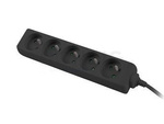 POWER STRIP LANBERG 1.5M BLACK 5 SOCKETS FRENCH QUALITY-GRADE COPPER CABLE