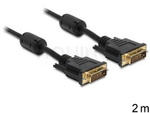 DVI-D(M)(24+1)->DVI-D(M)(24+1) CABLE 2M BLACK DUAL LINK FERRITE DELOCK