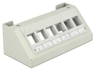 DELOCK KEYSTONE MULTIMEDIA PANEL 6 PORT GREY