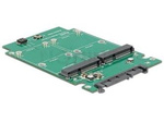 Adapter Sata 22pin(F)->2x Msata Raid 2.5" Delock