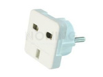 AC POWER ADAPTER, UK SOCKET TO EU SCHUKO PLUG, 7.5 A