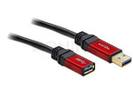 Przedłużacz Usb-A M/F 3.0 2m Czarny Premium Delock