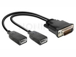 Adapter Dms-59(M)->2x Displayport(F) 25cm Delock