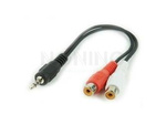 Kabel Audio Minijack 3.5mm(M) 3 Pin->2x Rca (Chinch)(F) 0.2m Gembird