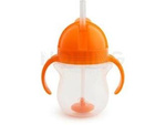 MUNCHKIN CLICK LOCK TIP & SIP FLEXI-STRAW CUP - 7OZ/207ML ORANGE
