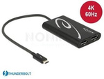 DELOCK ADAPTER THUNDERBOLT™ 3 MALE > 2 X DISPLAYPORT FEMALE 4K 60 HZ