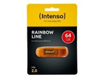 PENDRIVE INTENSO 64GB RAINBOW LINE ORANGE