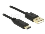 USB-C(M)->USB-A(M) 2.0 CABLE 2M BLACK DELOCK