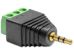 ADAPTER TERMINAL BLOCK (3PIN)->JACK 2,5MM(M) DELOCK