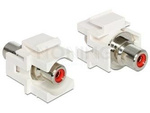 Moduł Keystone Gniazdo Rca(F)->Rca(F) Red Do Puszki Montażowej Delock