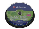 CDRW VERBATIM 700MB SCRATCH RESISTANT X12 (10 CAKE)