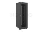 Szafa Instalacyjna Rack Stojąca 19" 42u 800x1000 Czarna Drzwi Perforowane Lcd Lanberg (Flat Pack)