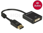 DELOCK ADAPTER DISPLAYPORT 1.2 MALE > DVI FEMALE 4K ACTIVE BLACK
