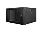 V2 Szafa Instalacyjna Rack Wisząca 19" 6u 600x600 Czarna Lanberg (Flat Pack)