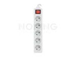 POWER STRIP LANBERG 3M WHITE 5 SOCKETS FRENCH WITH CIRCUIT BREAKER QUALITY-GRADE COPPER CABLE
