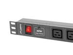 Listwa Zasilająca Rack Pdu 19" Lanberg 1u 16a 2m 2x C19 6x Iec C13 Czarna C20