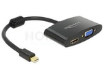 DELOCK ADAPTER MINI DISPLAYPORT MALE > HDMI / VGA FEMALE BLACK