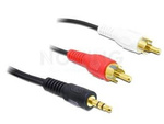 MINIJACK 3.5MM(M) 3 PIN->2X RCA (CHINCH)(M) CABLE 1.5M DELOCK