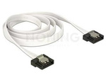 SATA DATA III (6GB/S) F/F CABLE FLEXI 70CM WHITE METAL CLIPS DELOCK