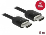 HDMI M/M V2.0 CABLE 5M 4K 60HZ 3D BLACK TRIPLE SHIELDED PREMIUM DELOCK