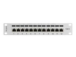 PATCH PANEL 12PORT 1U 10" CAT.6 SHIELDED GREY LANBERG