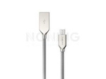 Kabel Usb-A->Micro Usb 1m Srebrny Metal Natec Prati
