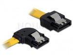 SATA DATA II (3GB/S) F/F CABLE 50CM LEFT/STRAIGHT METAL YELLOW DELOCK