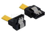 SATA DATA III (6GB/S) F/F CABLE  DOWN ANGLED 30 CM YELLOW METAL DELOCK