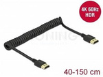 HDMI M/M V2.0 CABLE 0.4-1.5M BLACK DELOCK
