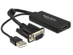 ADAPTOR VGA + POWER USB-> HDMI DELOCK