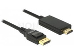 DISPLAYPORT(M) V1.2A->HDMI(M) CABLE 2M BLACK DELOCK