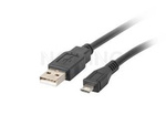 USB MICRO-B(M)->USB-A(M) 2.0 CABLE BLACK 1.8M LANBERG CA-USBM-10CC-0018-BK