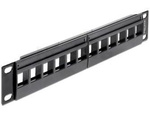 KEYSTONE PATCH PANEL 12 PORT 10" BLACK DELOCK