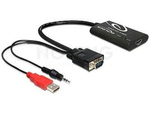 ADAPTOR HDMI->VGA+AUDIO 3.5MM JACK+POWER USB DELOCK