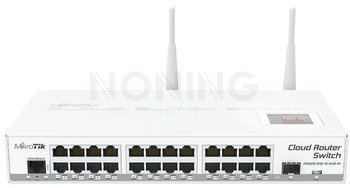 CRS125-24G-1S-2HnD-IN 24x Gigabit Ethernet layer 3 Smart Switch, 1x SFP cage, LCD, 802.11b/g/n Dual Chain wireless, 600MHz CPU, 128MB RAM, Metal desktop case, RouterOS L5