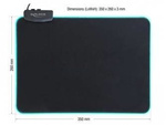 MOUSE PAD DELOCK RGB LED BLACK 350X260MM