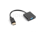 Adapter Displayport(M) 1.1->Vga(F) Na Kablu 20cm Czarny Lanberg