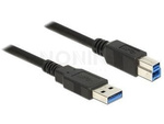 USB-A(M)->USB-B(M) 3.0 CABLE 3M BLACK DELOCK