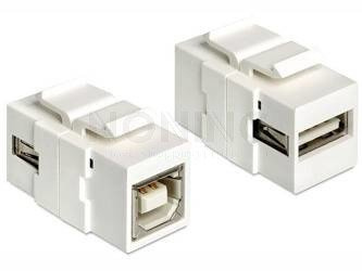KEYSTONE MODULE USB2.0 A FEMALE > USB2.0 B FEMALE DELOCK