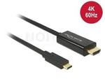 Kabel Usb-C(M)->Hdmi(M) 2m 4k 60hz (Thunderbolt 3/Displayport Alternate Mode) Czarny Delock