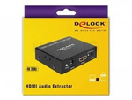 DELOCK HDMI AUDIO EXTRACTOR 4K 30 HZ BLACK