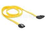 SATA DATA III (6GB/S) F/F CABLE RIGHT ANGLED 50CM YELLOW METAL DELOCK