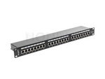 PATCH PANEL 24 PORT 1U CAT.6 SHIELDED BLACK LANBERG