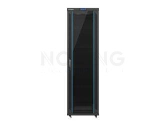 RACK CABINET 19" FREE-STANDING 42U/600X600 SELF-ASSEMBLY FLAT PACK WITH GLASS DOOR LCD BLACK LANBERG