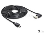 Kabel Usb Mini(M)->Usb-A(M) 2.0 1m Kątowy Lewo/Prawo Easy-Usb Czarny (Canon) Delock