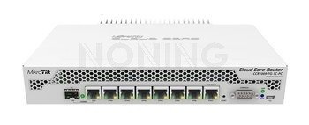 CCR1009-7G-1C-PC 7x Gigabit Ethernet, 1x Combo port (SFP or Gigabit Ethernet), 9 cores x 1GHz CPU, 1GB RAM, passive cooling case, RouterOS L6