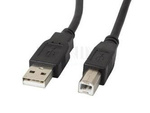 USB-A(M)->USB-B(M) 2.0 CABLE 1M BLACK LANBERG