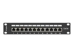 PATCH PANEL 12PORT 1U 10" CAT.5E SHIELDED BLACK LANBERG