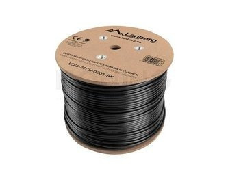 OUTDOOR LAN CABLE FTP CAT.6 305M SOLID CU BLACK FLUKE PASSED LANBERG