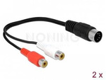 Kabel Audio Din 5 Pin(M)->2x Rca (Chinch)(F) 20cm Delock